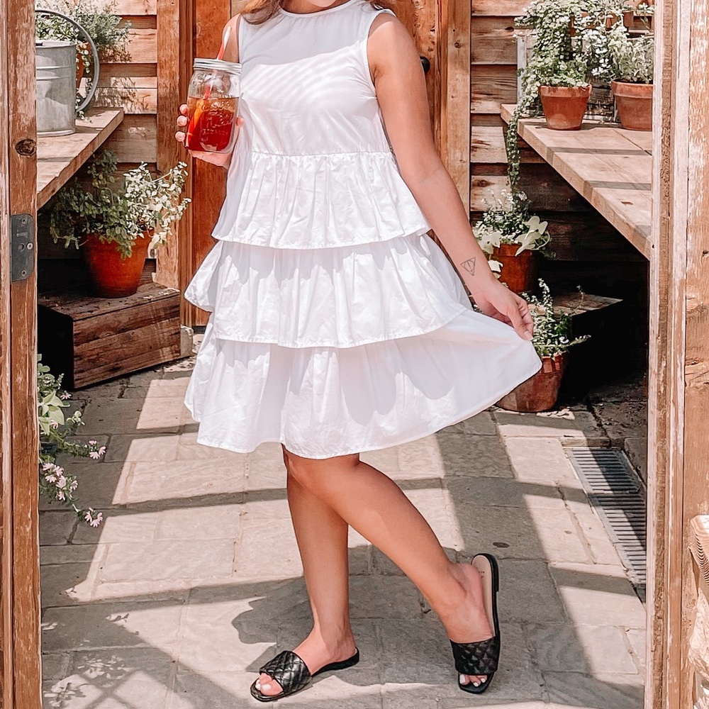 White Tiered Sundress